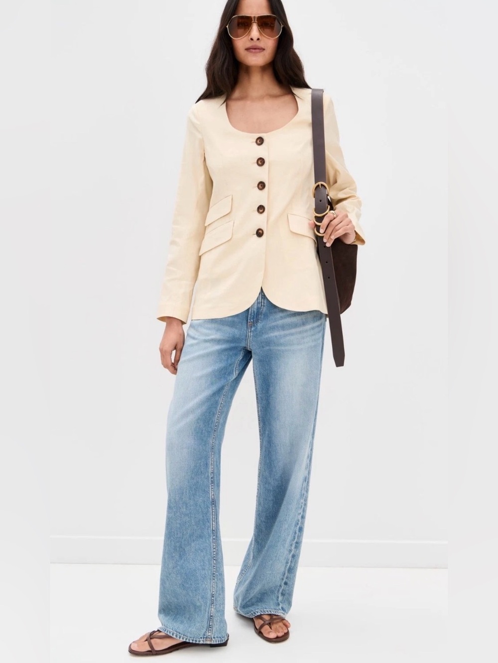 Rag & Bone Roslyn Linen Blend Blazer (mix32)